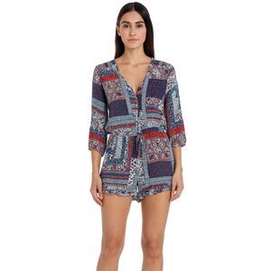 Mossimo Boho Paisley Romper XS  Festival Chic Western Patchwork